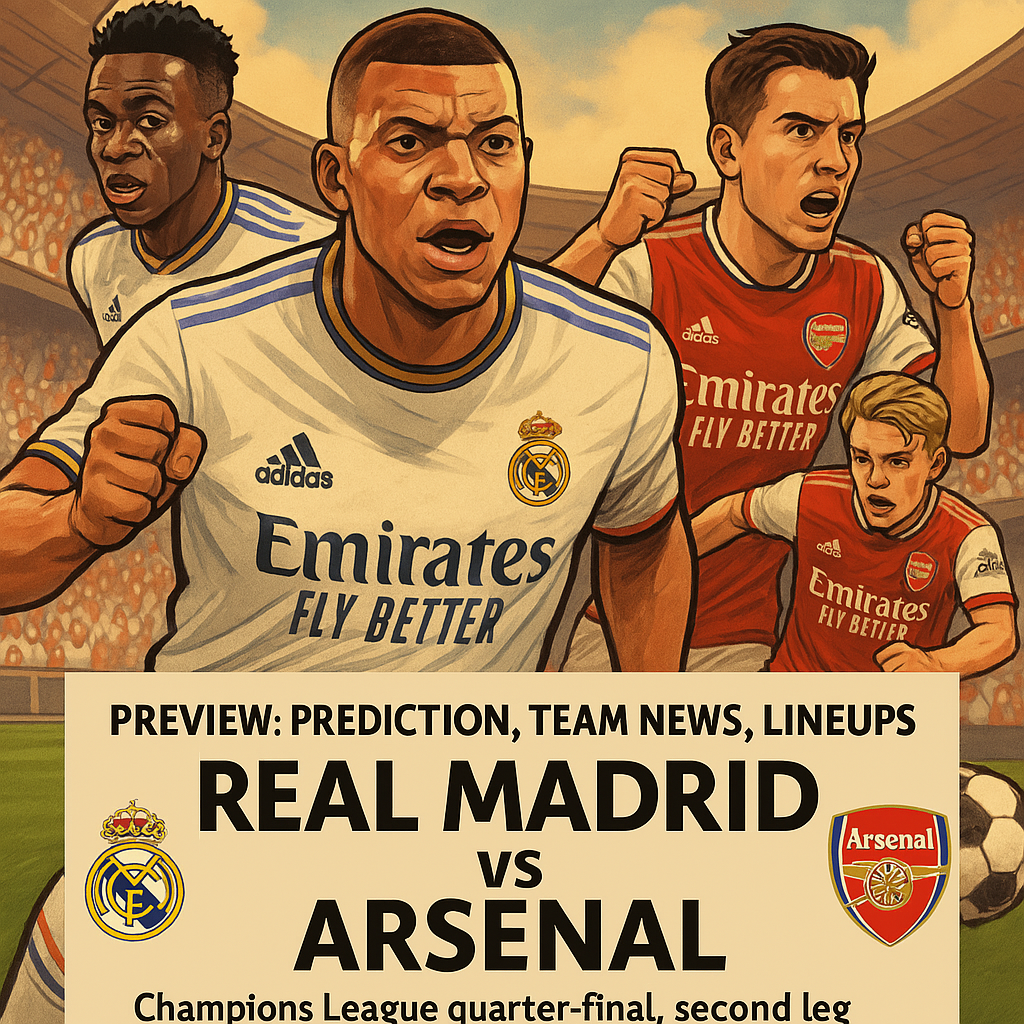 🏆 Real Madrid vs Arsenal: Champions League Quarter-Final Second Leg Preview | April 16, 2025