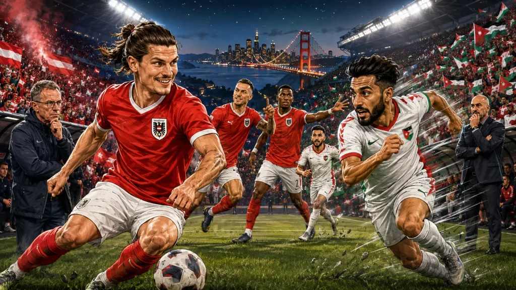 Austria vs Jordan World Cup 2026 preview with Marcel Sabitzer Mousa Tamari Marko Arnautovic and David Alaba