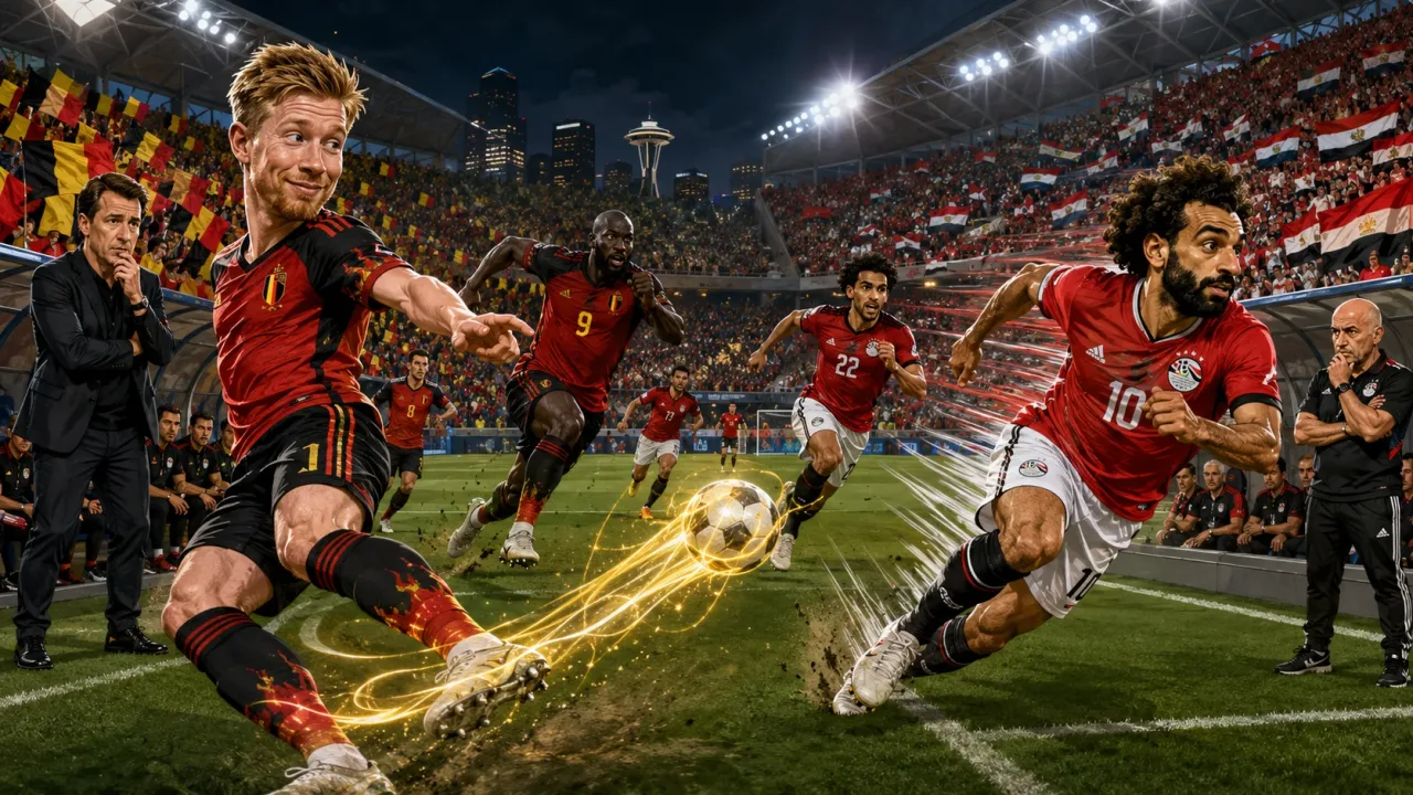 Belgium vs Egypt World Cup 2026 preview with Kevin De Bruyne Mohamed Salah Romelu Lukaku and Omar Marmoush