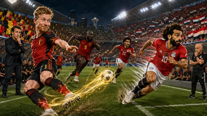 Belgium vs Egypt World Cup 2026 preview with Kevin De Bruyne Mohamed Salah Romelu Lukaku and Omar Marmoush