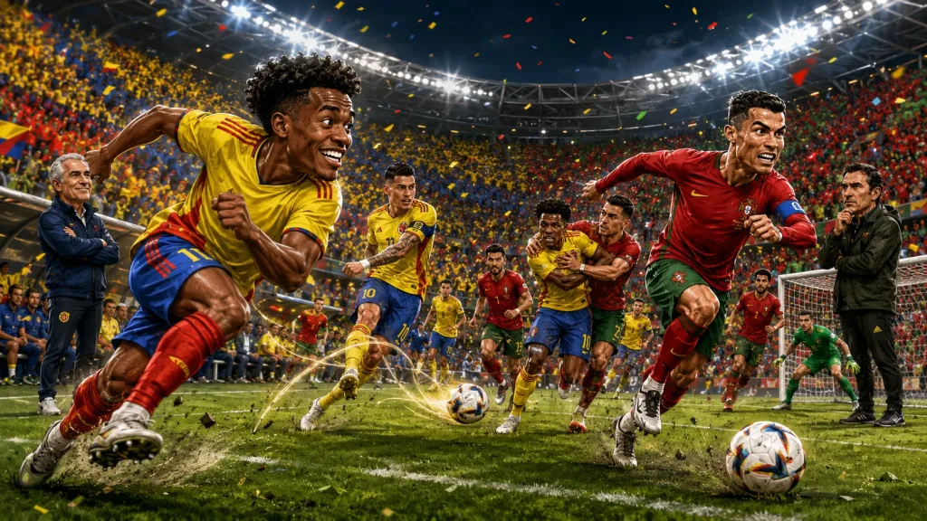 Colombia vs Portugal World Cup 2026 preview with La Tricolor and Portugal players