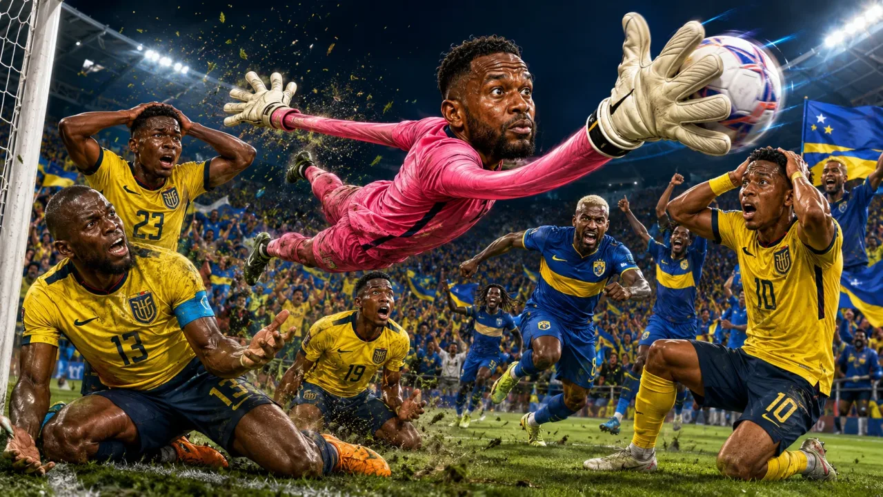 Ecuador 0-0 Curacao World Cup 2026 result with Eloy Room making 15 saves and Curacao celebrating historic point