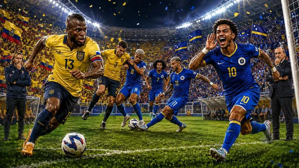 Ecuador vs Curacao World Cup 2026 prediction with Enner Valencia Moises Caicedo Livano Comenencia and Tahith Chong