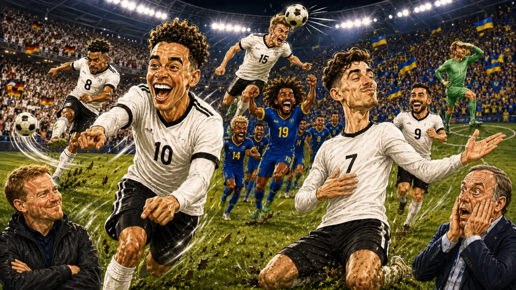 Germany 7-1 Curacao World Cup 2026 result with Kai Havertz Jamal Musiala and Livano Comenencia