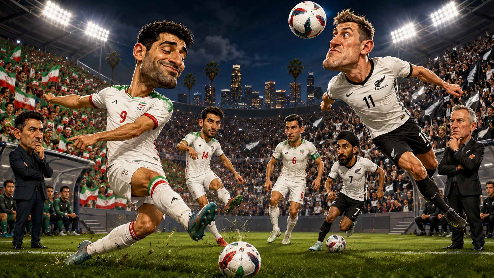 Iran vs New Zealand World Cup 2026 preview with Mehdi Taremi Chris Wood Sardar Azmoun and Sarpreet Singh