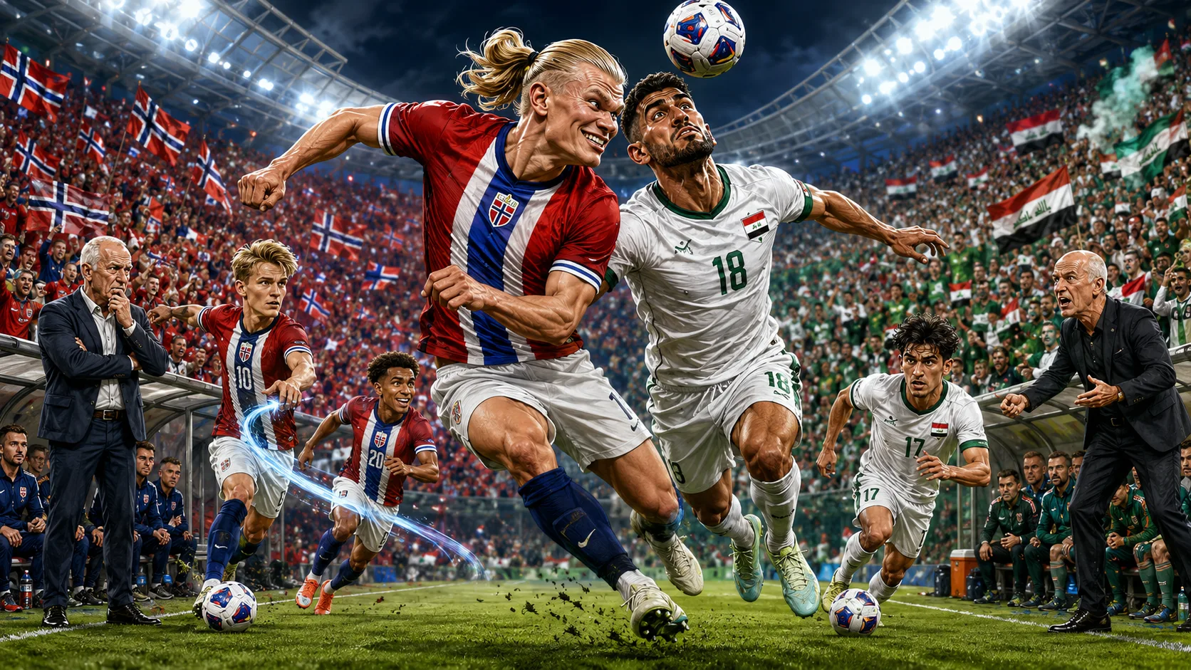 Iraq vs Norway World Cup 2026 preview with Erling Haaland Martin Odegaard Aymen Hussein and Ali Jasim