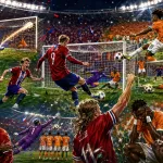 Norway players celebrate late winner against Ivory Coast at World Cup 2026
