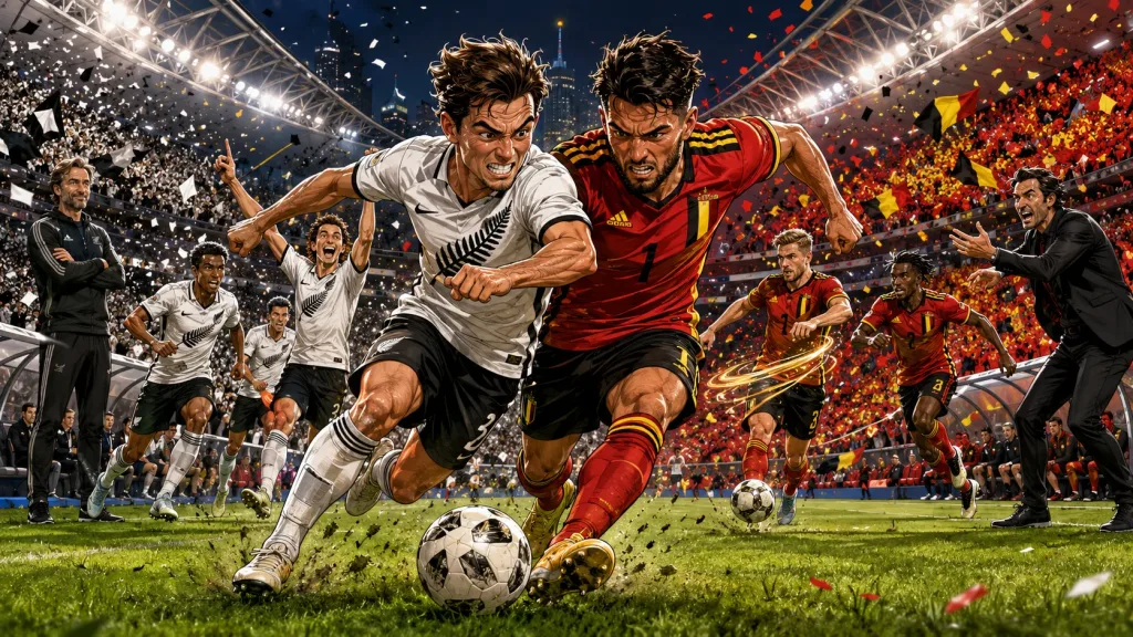 New Zealand vs Belgium World Cup 2026 preview with All Whites and Red Devils players