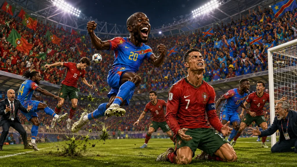 Portugal 1-1 DR Congo World Cup 2026 result with Yoane Wissa equalising and Cristiano Ronaldo frustrated