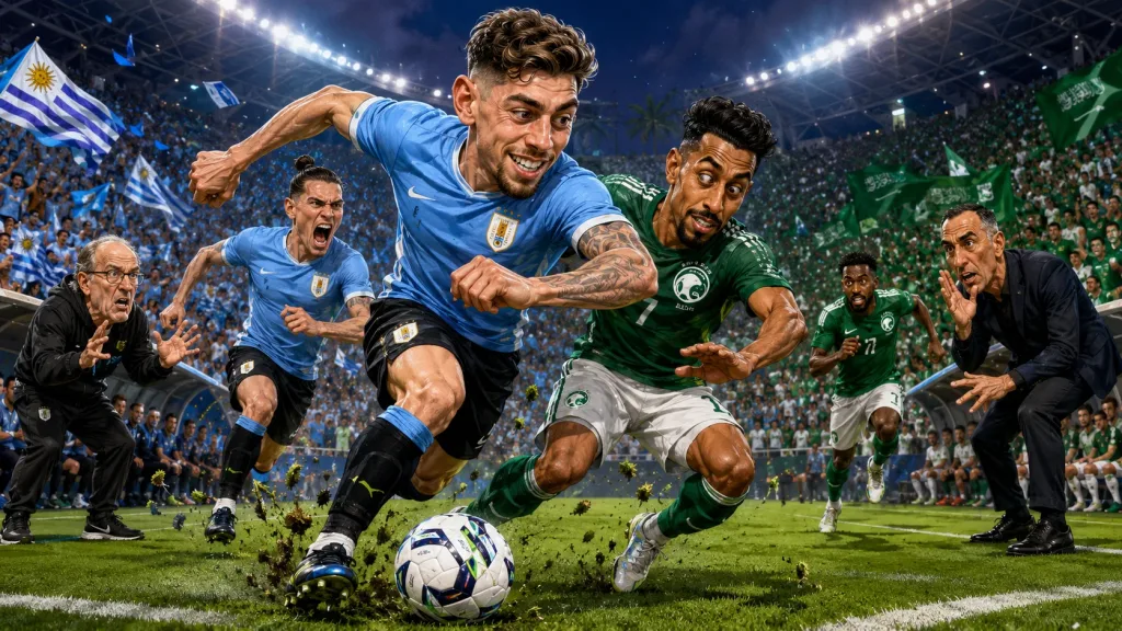 Saudi Arabia vs Uruguay World Cup 2026 preview with Federico Valverde Salem Al-Dawsari Darwin Nunez and Manuel Ugarte