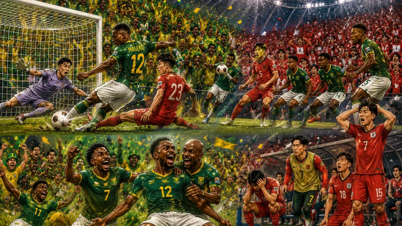 https://chatgpt.com/c/6a3cbbc8-10d8-83ea-83ba-bdfa242a6860#:~:text=South%20Africa%20players%20celebrate%20after%20Thapelo%20Maseko%20scores%20against%20South%20Korea%20in%20a%20World%20Cup%202026%20Group%20A%20match