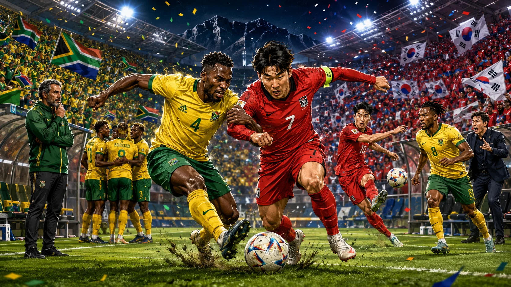 South Africa vs South Korea World Cup 2026 preview with Son Heung-Min Lee Kang-In and Bafana Bafana players