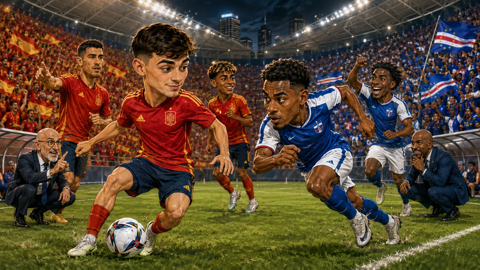 Spain vs Cape Verde World Cup 2026 preview with Pedri Rodri Lamine Yamal Dailon Livramento and Ryan Mendes