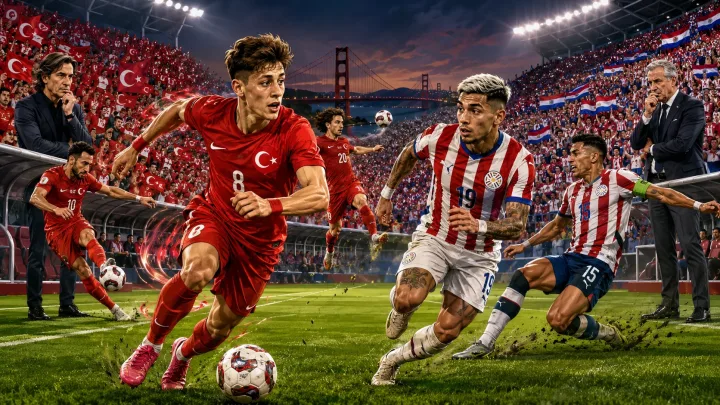 Turkey vs Paraguay World Cup 2026 prediction with Arda Guler Hakan Calhanoglu Julio Enciso and Miguel Almiron