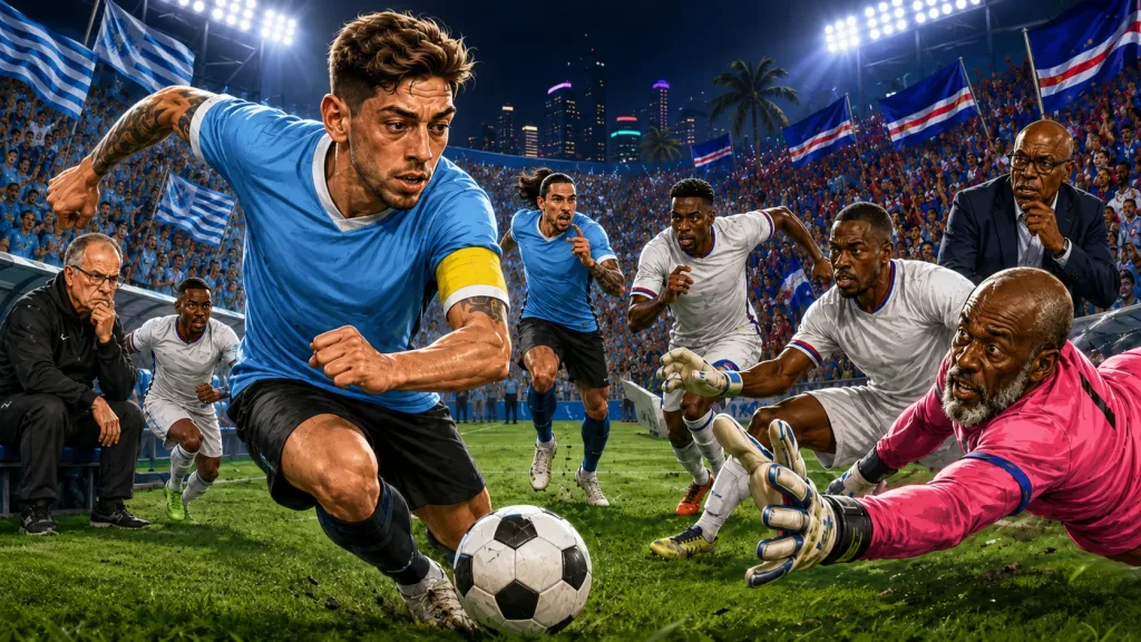 Uruguay vs Cape Verde World Cup 2026 prediction with Federico Valverde Darwin Nunez Vozinha and Dailon Livramento