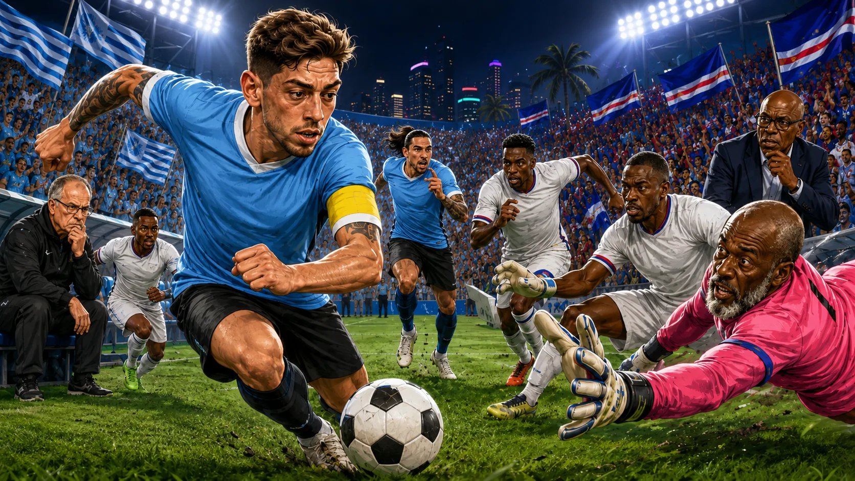 Uruguay vs Cape Verde World Cup 2026 prediction with Federico Valverde Darwin Nunez Vozinha and Dailon Livramento