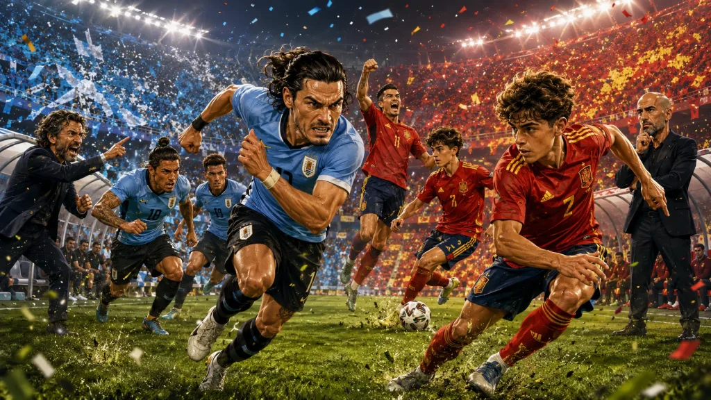 Uruguay vs Spain World Cup 2026 preview with La Roja and Sky Blues players
