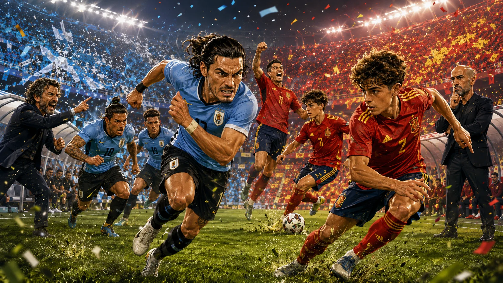 Uruguay vs Spain World Cup 2026 preview with La Roja and Sky Blues players