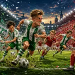 Fictional Hammarby and Kalmar players in a dramatic Swedish Allsvenskan preview scene