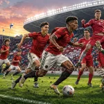 Fictional Manchester United and Wrexham players contest a pre-season friendly in Helsinki