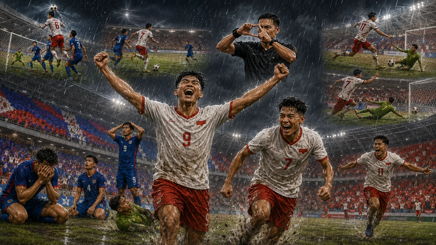 Fictional Philippines and Myanmar players in a dramatic ASEAN Championship match report scene