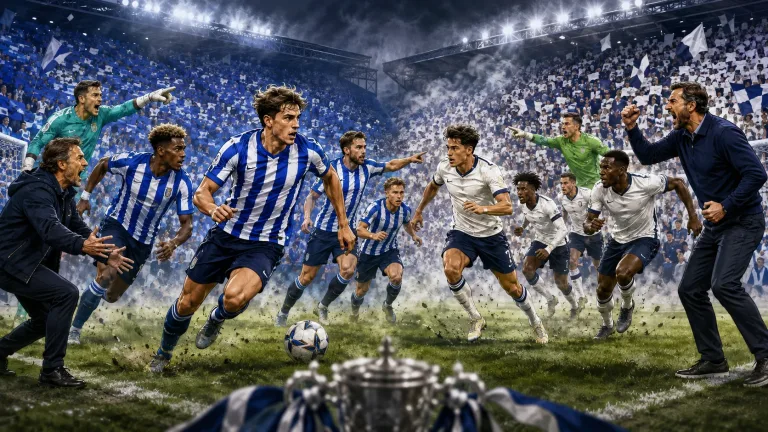 Fictional Sheffield Wednesday and Bolton Wanderers players contesting a dramatic EFL Cup first-round match